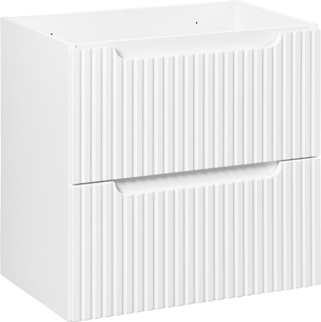 Waschtischunterschrank 60cm Riva mit 2 Schubladen, Weiß