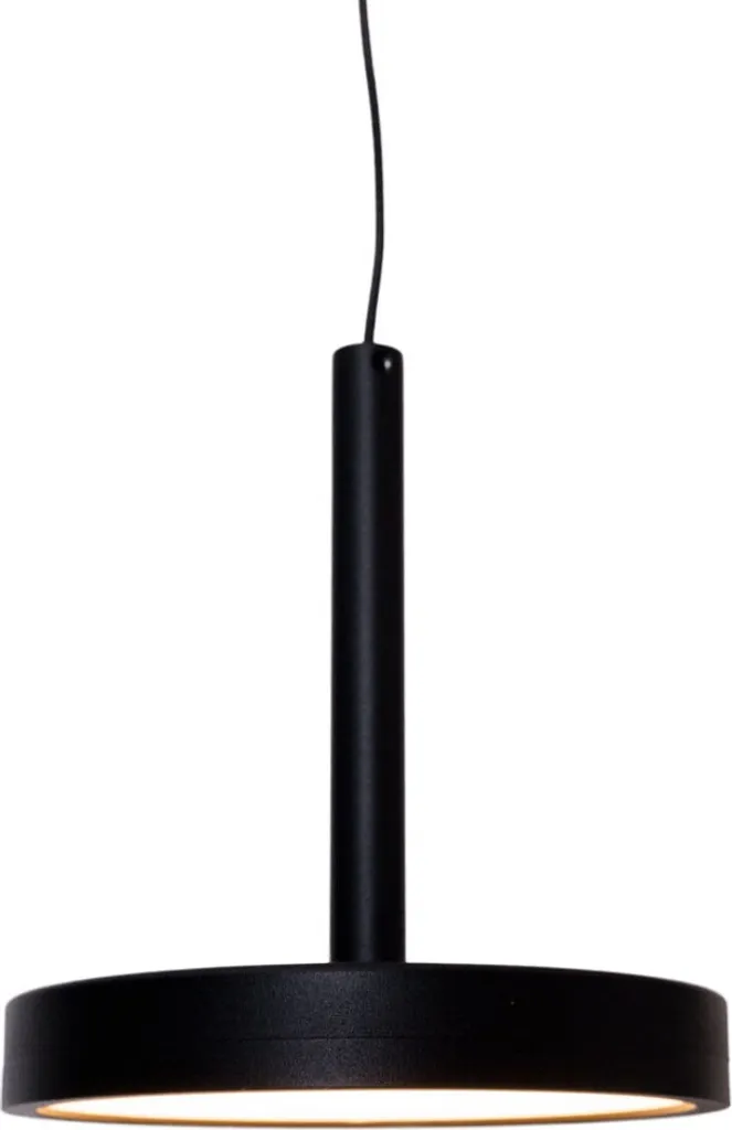 Luminaire suspendu LED IBIZA noir métal 8W blanc chaud pour salon moderne