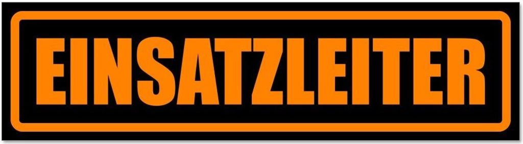 Kiwistar - Autoaufkleber - Orange - Schwarz - 60 x 16 cm - Einsatzleiter - Hinweis Aufkleber Sticker für Auto, Kfz, Fahrrad, PKW, LKW