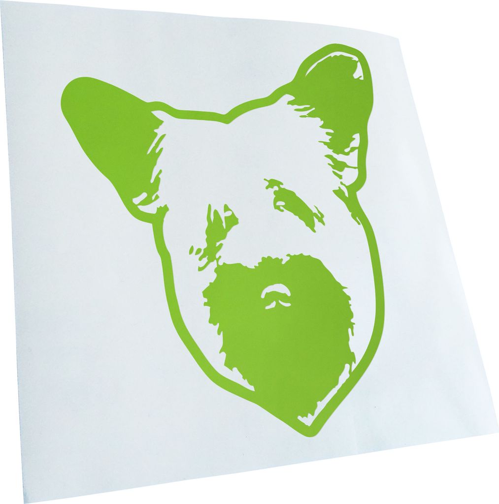 Kiwistar - Autoaufkleber - skye terrier Hund - Lindgrün - 40x33cm - Aufkleber für Auto, Laptop, Fahrrad, LKW, Motorrad mehrfarbig JDM Decal Racing