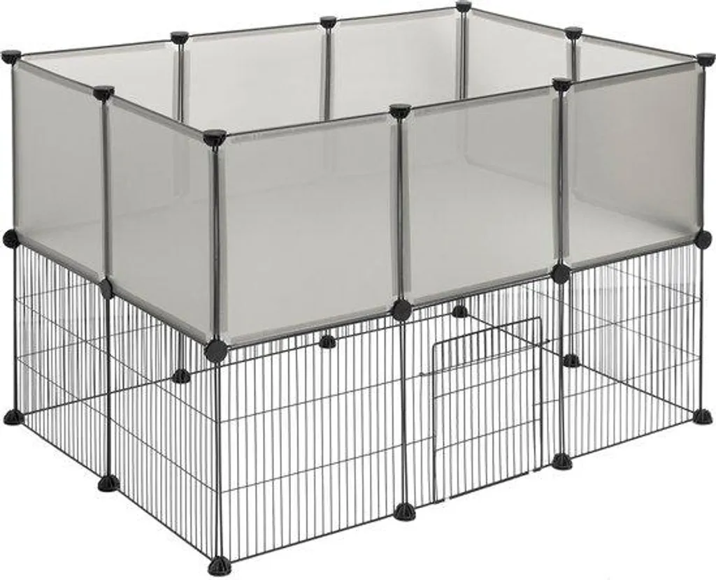 Enclos sécurisé pour éviter les fugues de chiens et lapins - Gris 72cm