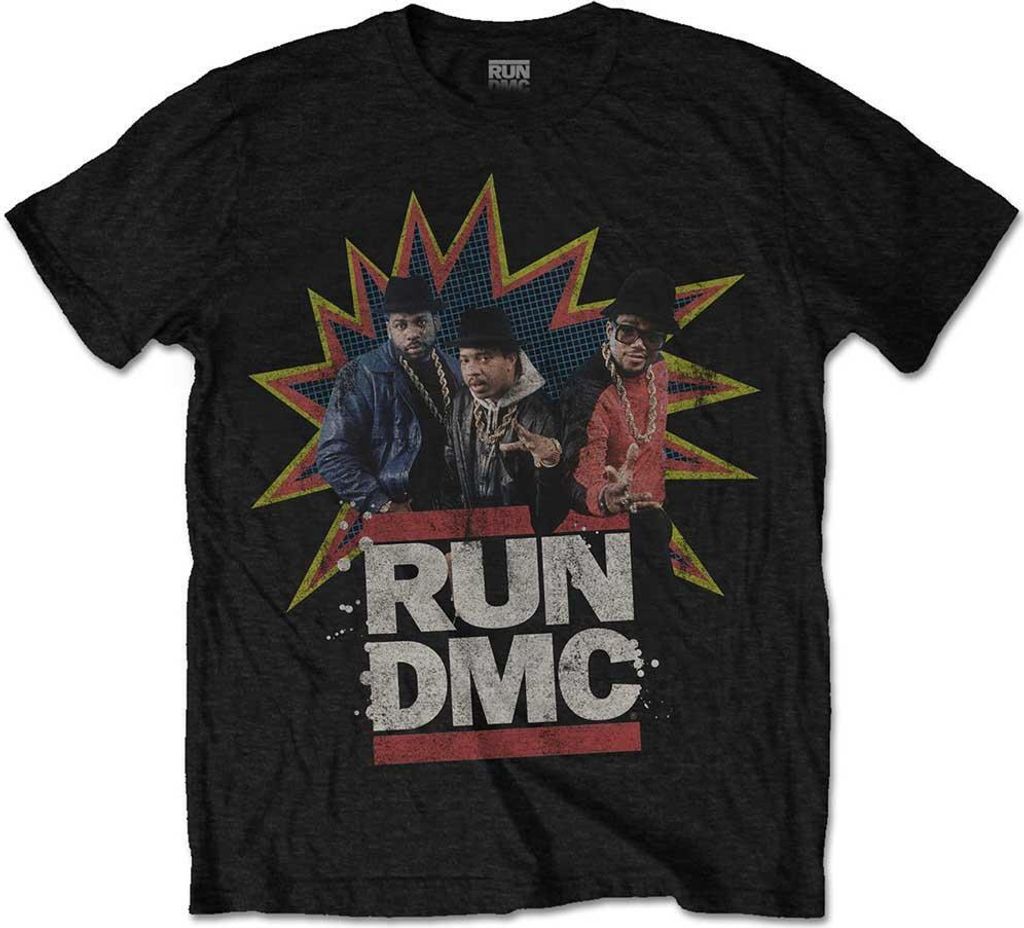 Run DMC - "Pow!" T-Shirt für Herren/Damen Uni RO7506 (M) (Schwarz)
