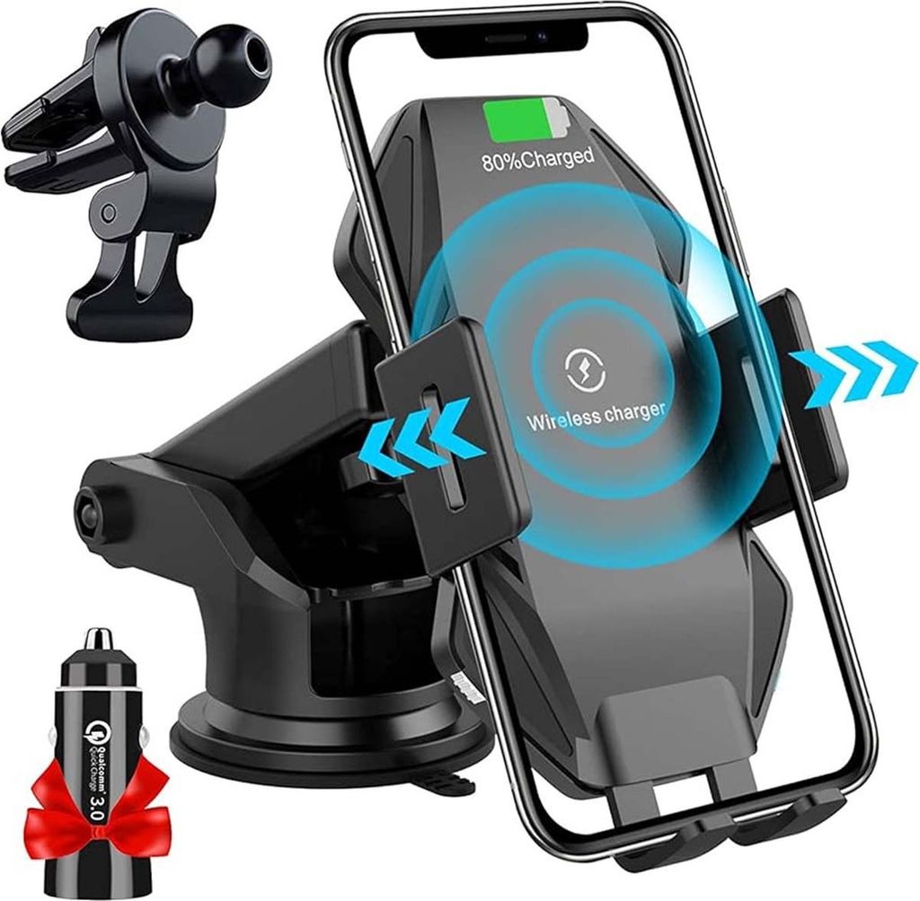 15W Auto-Handyhalterung mit Ladefunktion Handy-Halterung, Induktions-Ladestation Auto-Ladegerät Zubehör
