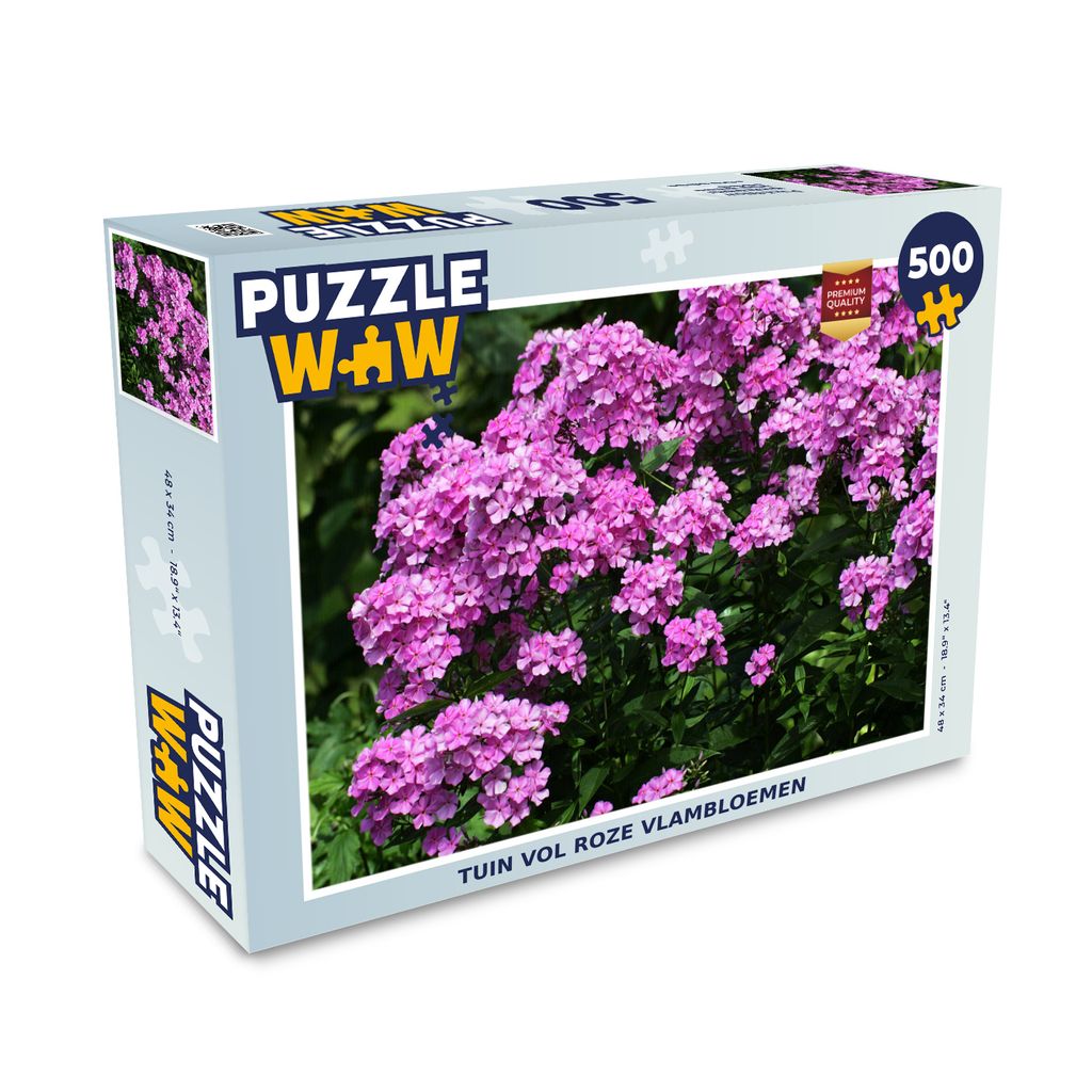 MuchoWow Puzzle 500 Teile Garten voller rosa Schmetterlinge - 500 Teile - Kinder - Selberbauen - Puzzlespiele