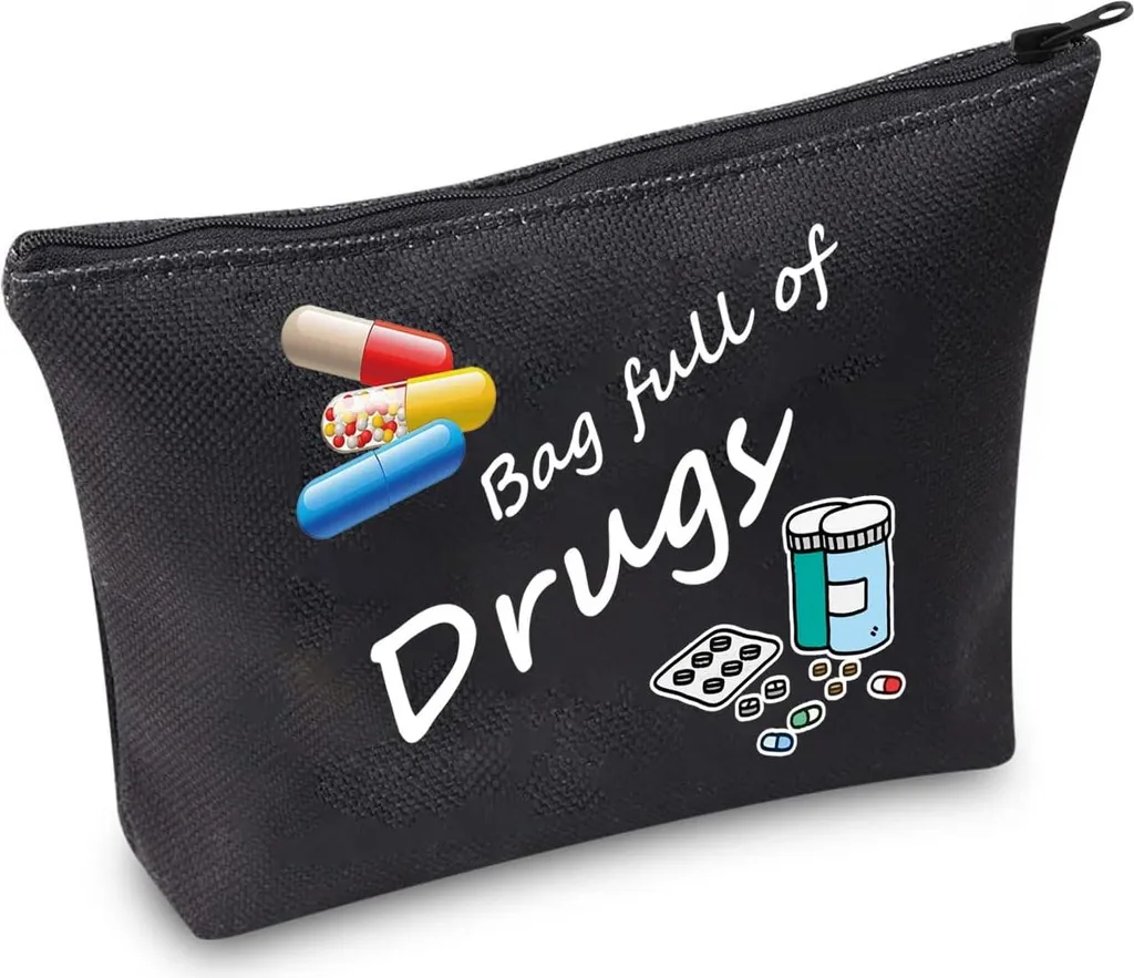 Sac cosmétique rigolo et trousse de rangement pour pilules et médecine