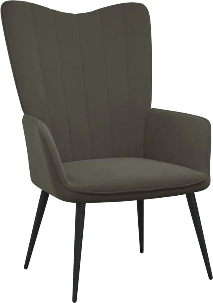Poltrona Relax Reclinabile Velluto Grigio Scuro | Ergonomia Avanzata