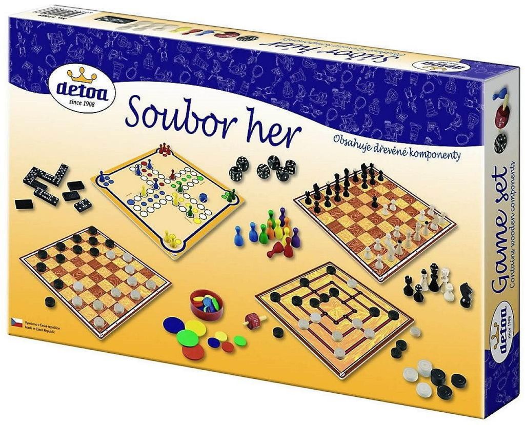 Soubor her 7 společenská hra dřevo v krabici 37x22x4cm Obrázek produktu 