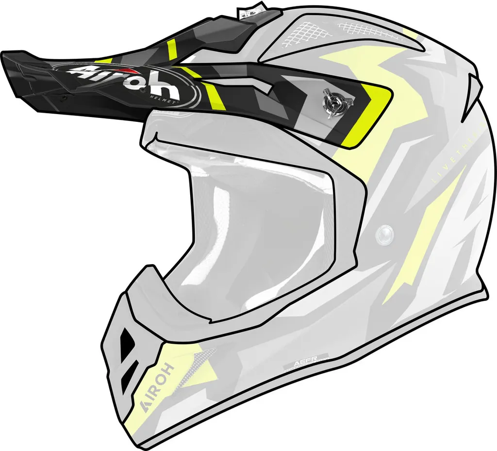 Visière Jaune pour Airoh Aviator ACE Swoop avec Finition Anti-Uv Pro