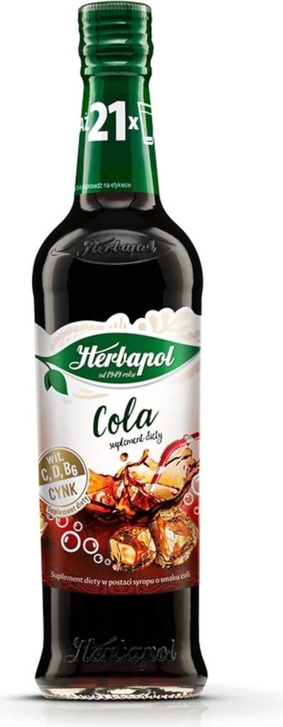 Herbapol syrop suplement diety cola z witaminami C,D, B6 i Zdjęcie produktu 