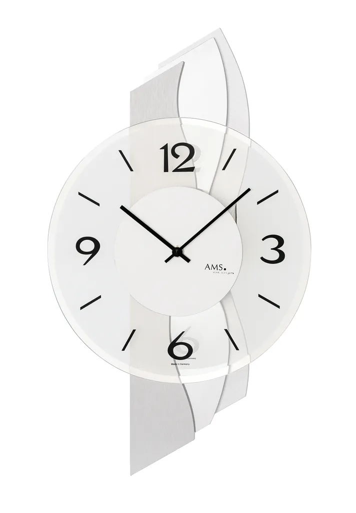 Horloge murale pour bureau AMS 01-9670 : lisibilité optimale et précision