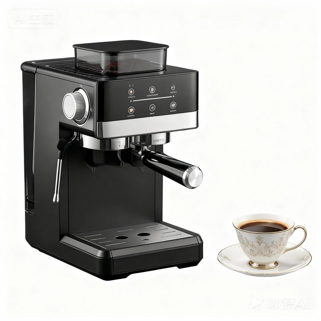 FORSMANO Kaffeemaschine mit Mahlwerk, 20 Bar, Touchscreen, Kegelmahlwerk, Milchaufschäumer, NTC, 1,5L Tank, Schwarz
