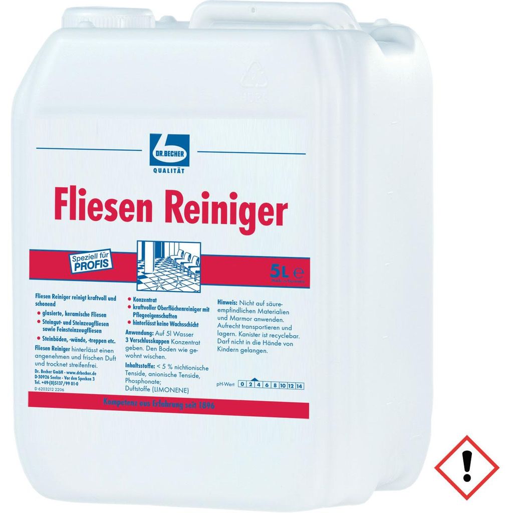 "Dr. Becher" Fliesen Reiniger 5 l Produktbild 