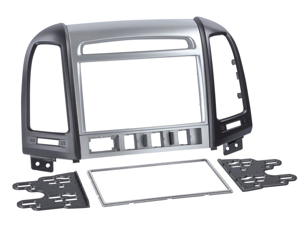 2-DIN Radioblende Hyundai Santa Fe 2006-> > silber/schwarz