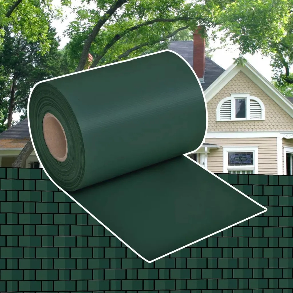 Pare-vue PVC clôture 70x0,19 m Vert - Stop aux regards et au vent fort