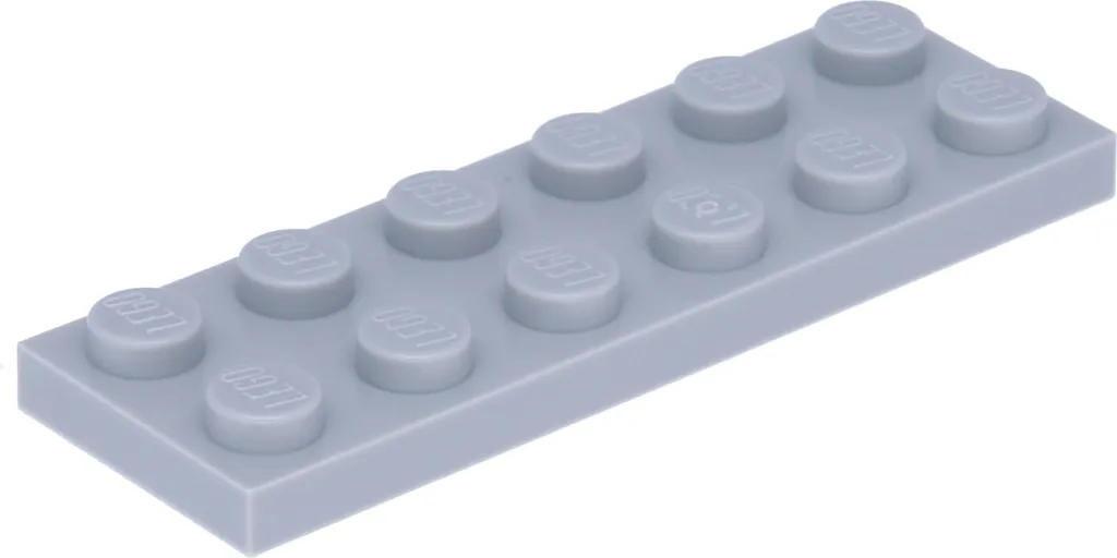 Lego 3795 Lot 100 Plaques 2x6 Gris Clair - Idéal pour Vrac et Projets