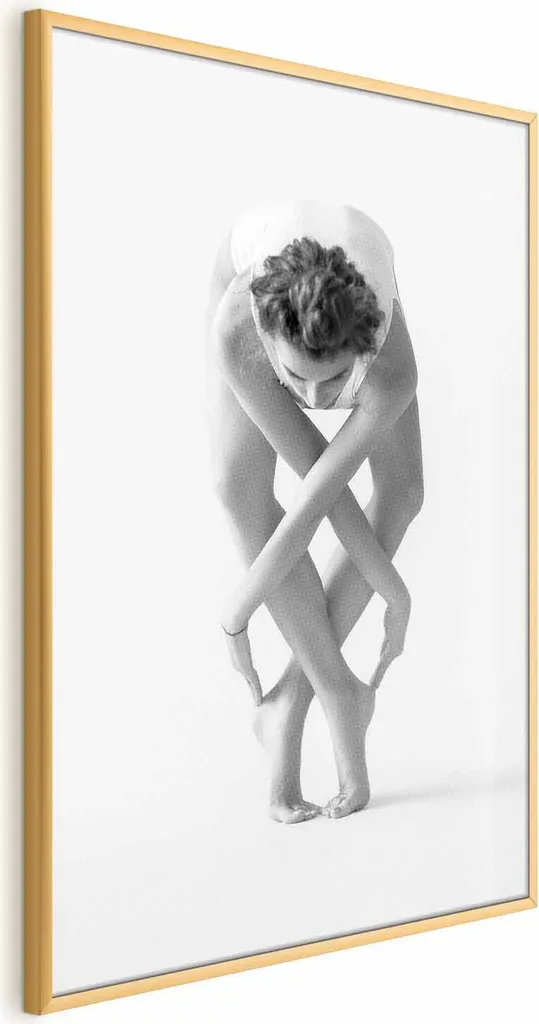 Poster Balletto 40x60 cm con Cornice Dorata Elegante per Soggiorno