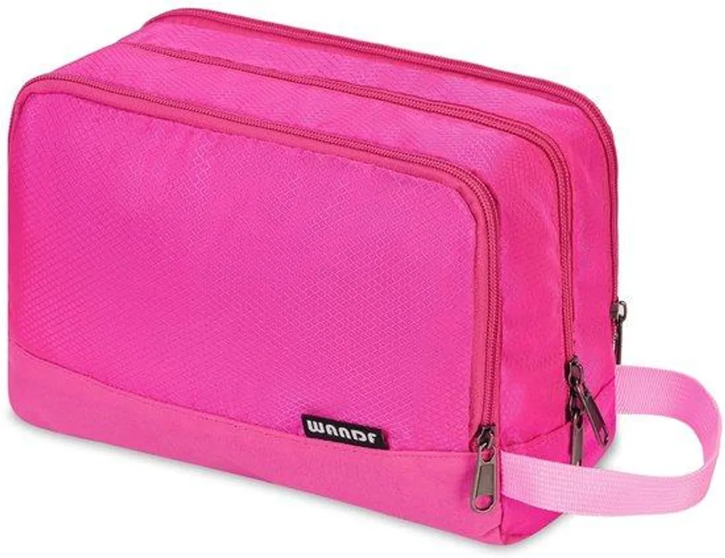 Trousse de toilette premium rose imperméable pour maquillage et soins