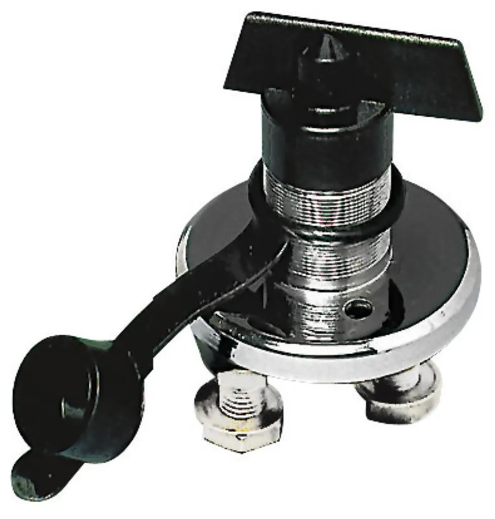 Interrupteur principal de batterie noir en polycarbonate solide (1 pc)