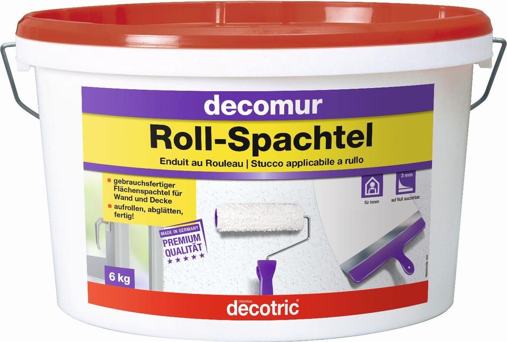 Decotric Glatte Wand Roll-Spachtel 6kg Produktbild 