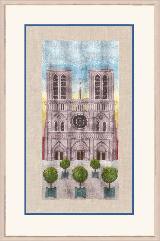 Le Bonheur des Dames Kreuzstich Set "Notre Dame De Paris", Zählmuster, 10,5x24cm