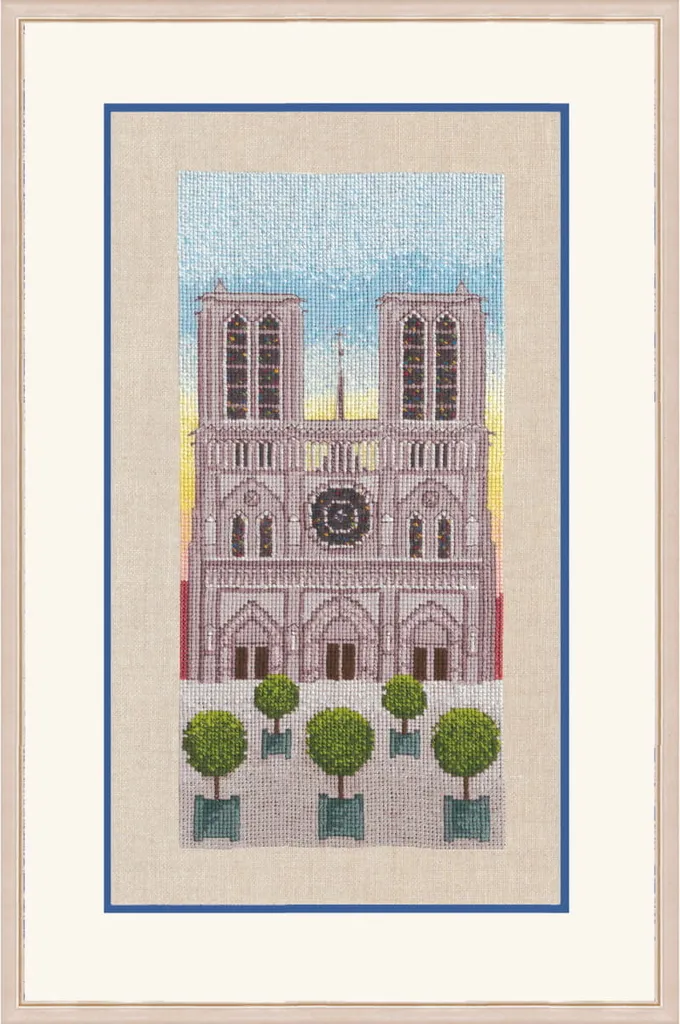 Décoration murale DIY : kit point de croix Notre Dame De Paris à broder