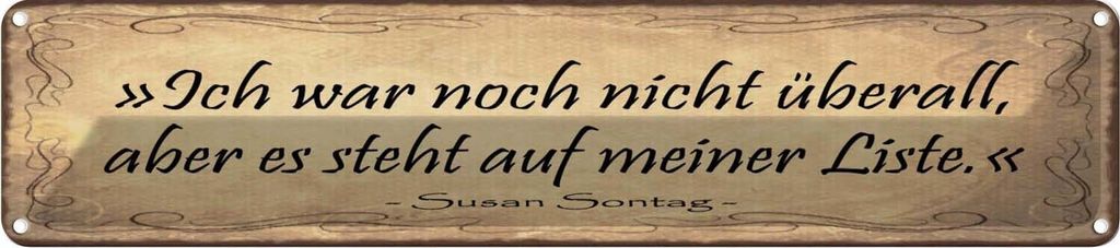 vianmo Blechschild 10x46 cm Ich war nicht überall aber steht Spruch Zitat