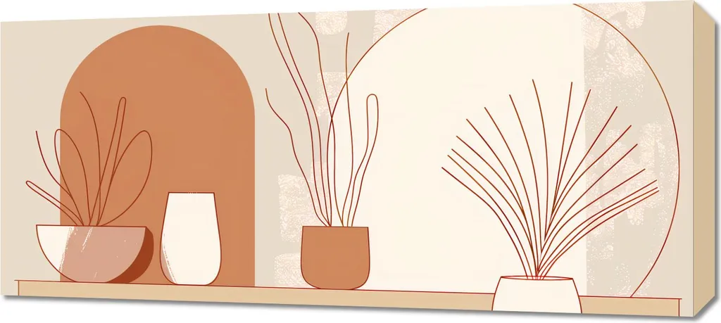 Quadro Canvas 90x40 Piante Tropicali - Arredo Parete Urban Jungle