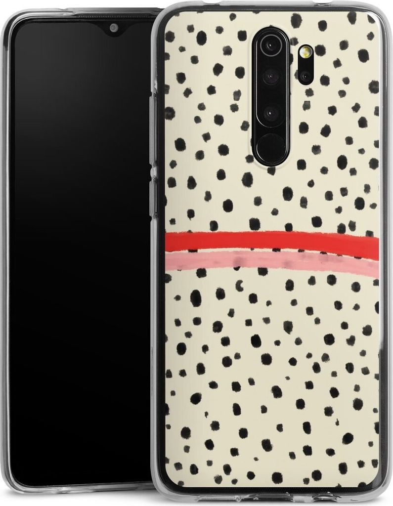 DeinDesign Handyhülle für Xiaomi Redmi Note 8 Pro Silikon Hülle Case Smartphone Schutzhülle Kunst Punkte Streifen