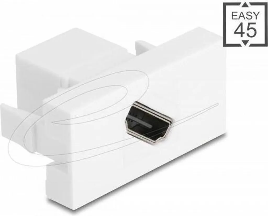 Delock Easy 45 Module HDMI Femelle vers Femelle 8K 60Hz Blanc 81403