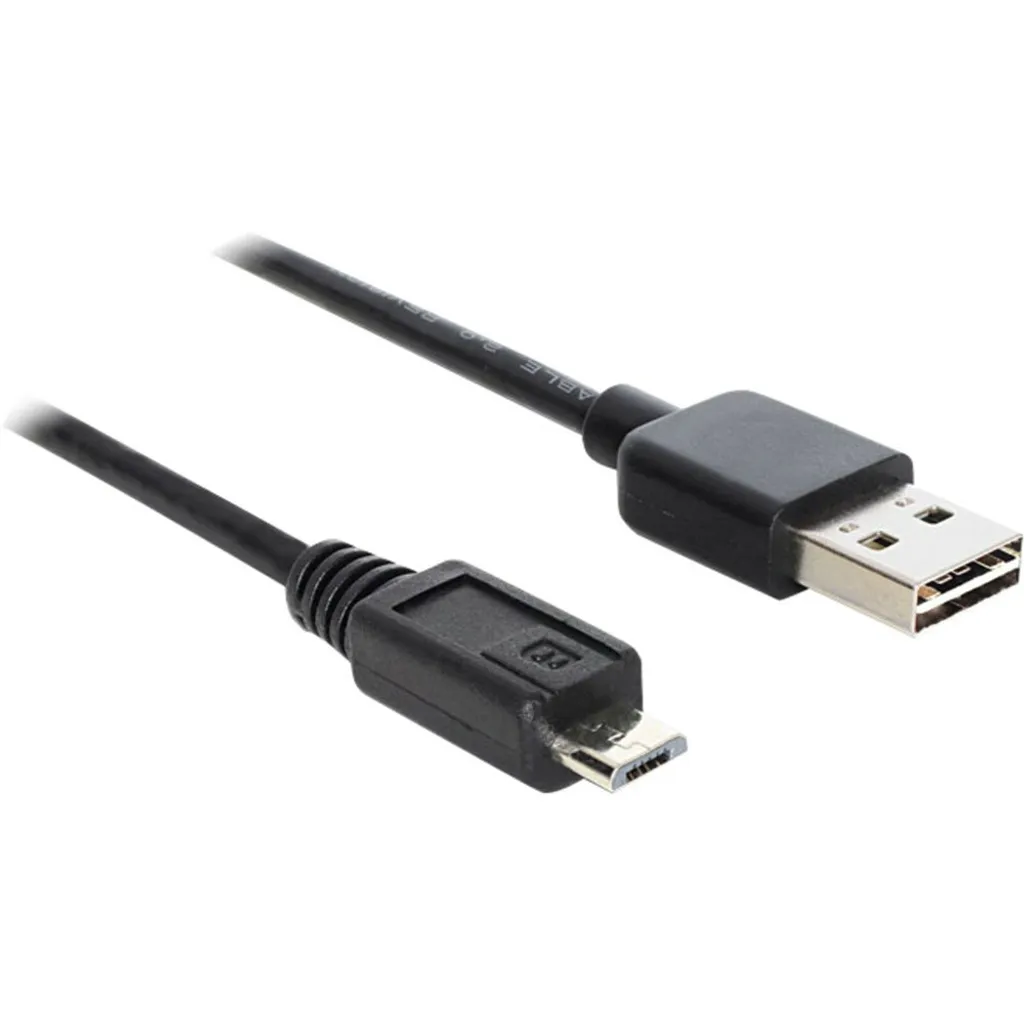 Câble Micro USB Delock 1m Connecteurs Robustes Transfert de Données 480 - 2