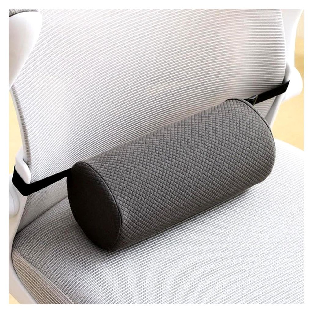 Taille-Roll-Kissen aus Memory-Schaumstoff, verstellbares zylindrisches Rücken-Kissen für Stühle, Autos und Bürostühle