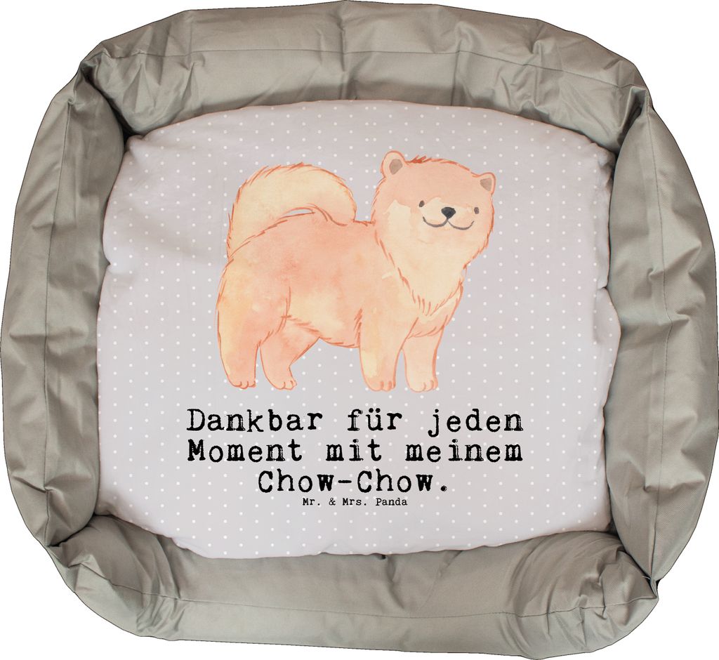 Mr. & Mrs. Panda Hundeliege Chow-Chow Moment - Grau Pastell - Geschenk, Ostern, Asiatischer Spitz, Valentinstag, Nikolaus, Hund, Dankeschön, Vatertag