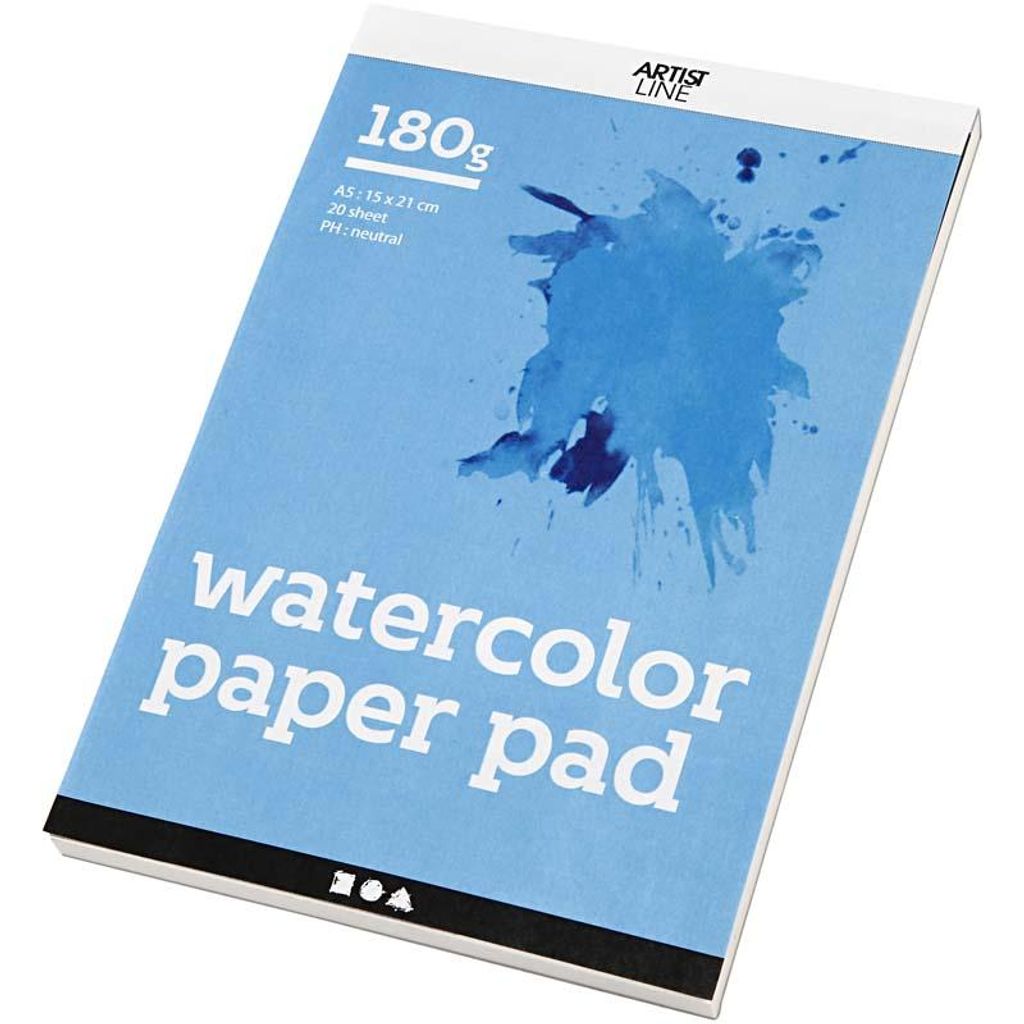 Creativ Company CC Aquarellblock A5 180 gr Weiß 20 Blatt