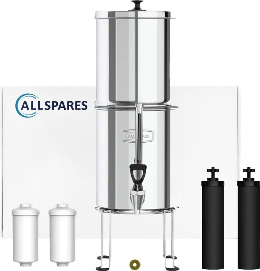 AllSpares RVS (8.5L) Schwerkraft Wasserfiltersystem Produktbild 