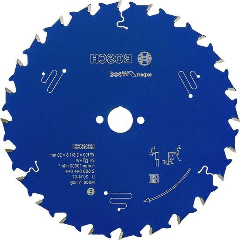 Disque de coupe bois pour scie circulaire 190x20mm finition impeccable