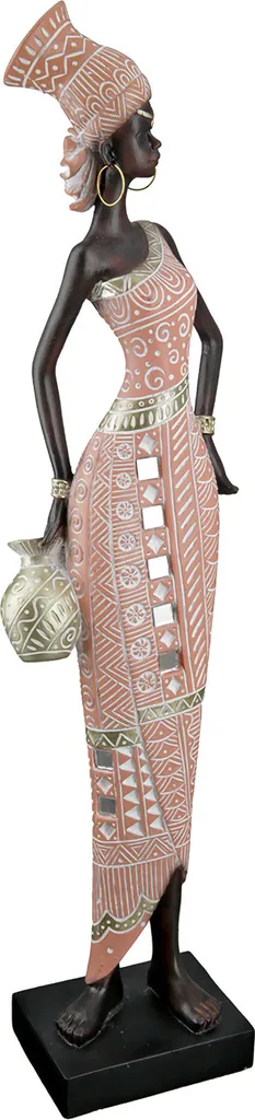 Statue Malaika Gilde 41cm : Déco Graphique Résine pour Intérieur Chic