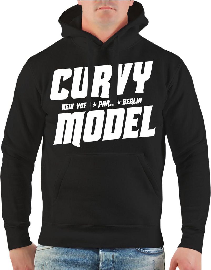 Herren Kapuzenpullover Curvy Model