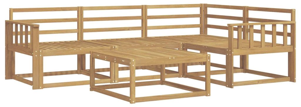 vidaXL Outdoor-Sofagarnitur 5 pcs Weiß 79 x 79 x 37 cm
