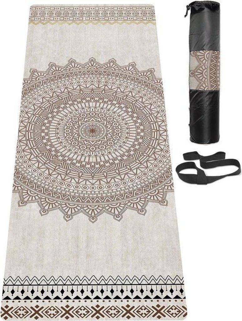 Yogamat, antislip, trainingsmat mit Tragegurt, dickes Übungs- und Trainingsmat für Yoga, Pilates und Fitness (183 cm x 61 cm x 6 mm)