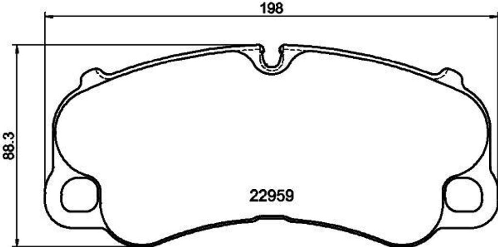 HELLA Bremsbeläge Satz Vorne Bremsklötze für PORSCHE 911 Coupe (992) 8DB 355 043-921