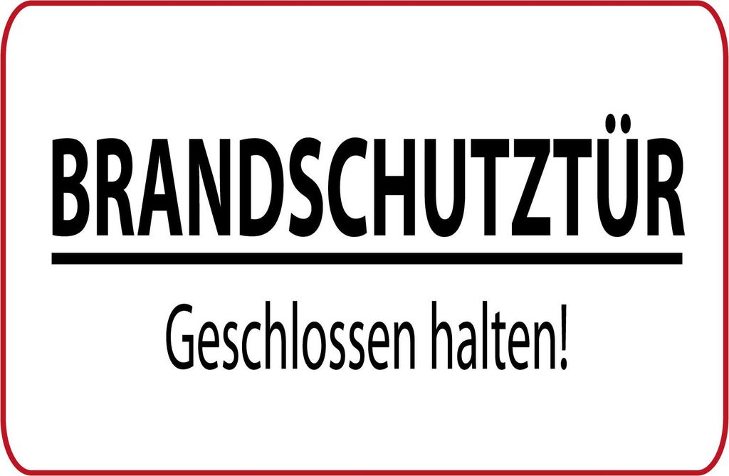 vianmo Holzschild 12x18 cm Brandschutztür