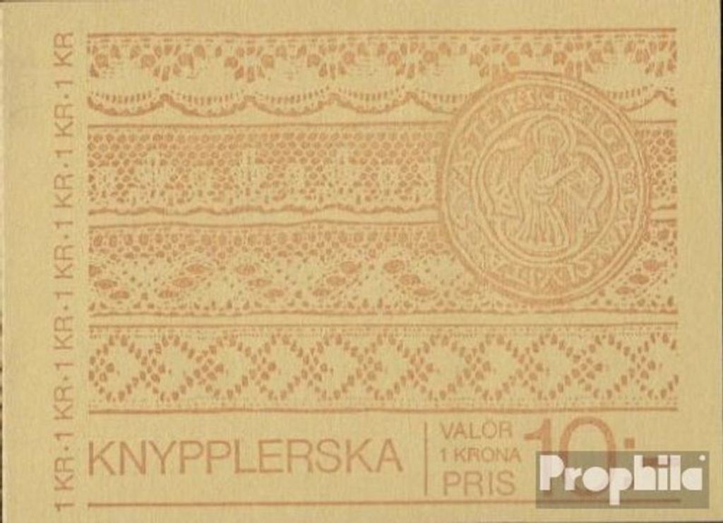 Briefmarken Schweden 1976 Mi 938D MH (kompl.Ausg.) Markenheftchen mit 10x Nr.938 postfrisch Kunsthandwerk