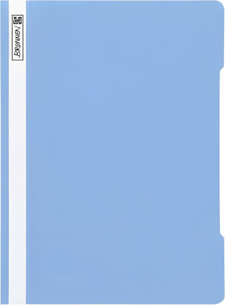 Brunnen Schnellhefter (A4, aus PVC, glasklares Deckblatt) hellblau