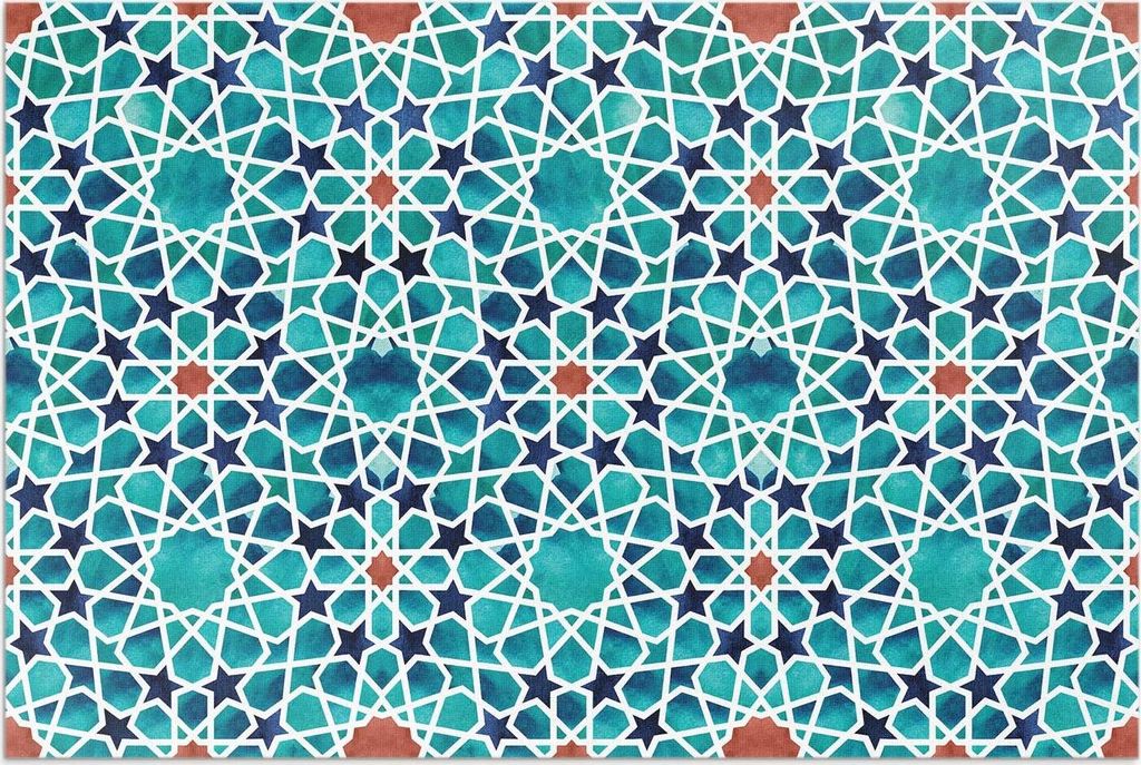 Schönes Mosaik mit Sternen – Vinylteppich – 60x90 cm – Outdoor Teppich – Terrasse – Wetterfest – Modern