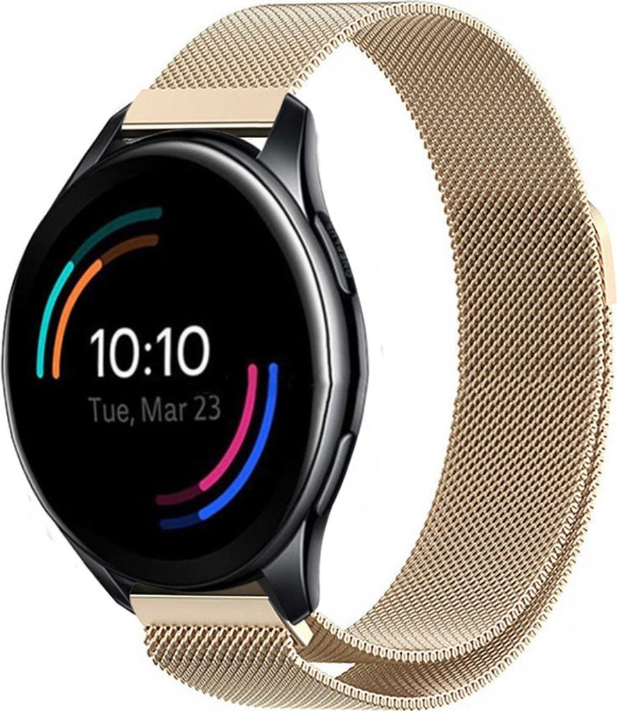 Strap it - Milanese Armband - Kompatibel mit OnePlus Watch Armband - Ersatzarmband Edelstahl - Magnetverschluss - Hochwertiges Material - für Armb...