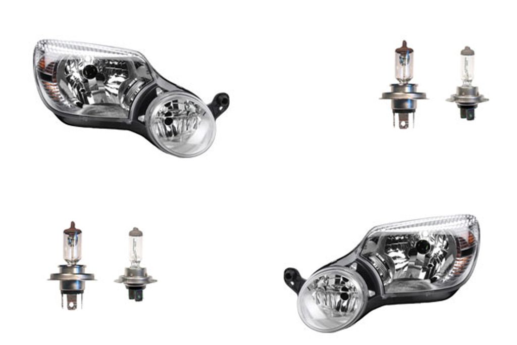 Johns, Scheinwerfer Halogen kompatibel zu Skoda Yeti 09- 13 mit H4 H7 Satz Links Rechts 5L1941017A 5L1941015A 5L1941018A 5L1941016A