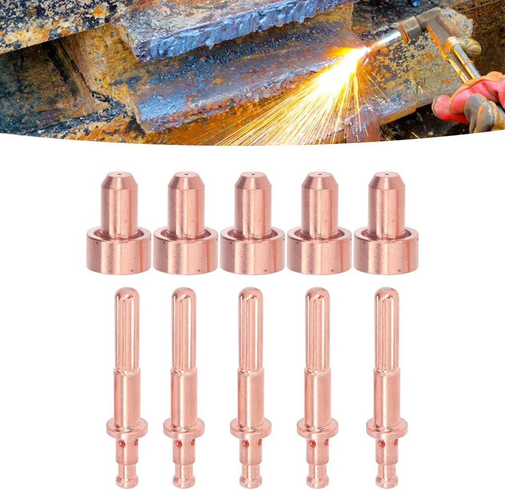 Kit 10 Consommables Plasma MC60 MC100 en Laiton, Électrode et Buse Pro - 12