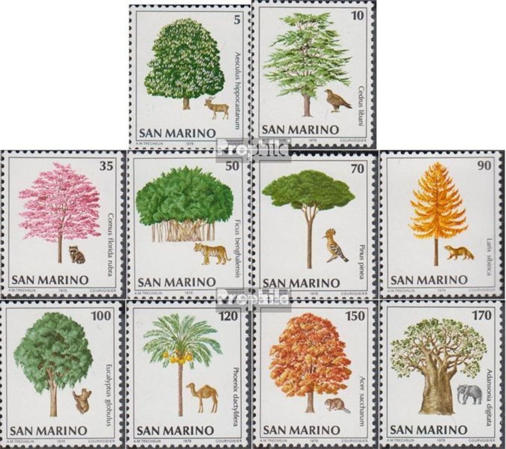 Briefmarken San Marino 1979 Mi 1188-1197 (kompl.Ausg.) postfrisch Umweltschutz