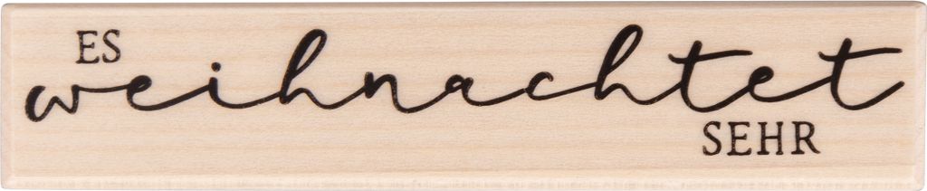 BUTTERER Stempel Es weihnachtet sehr 9.4 cm x 1.5 cm Keksstempel Weihnachten