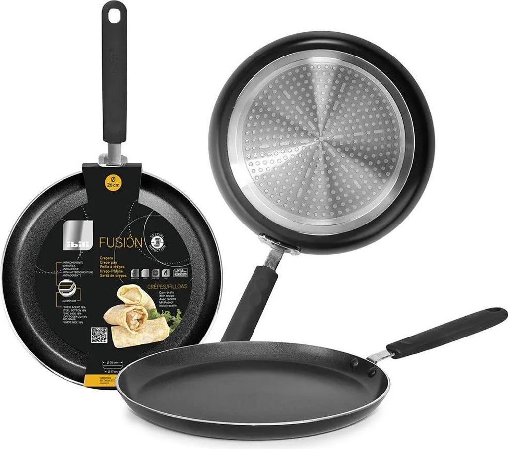 Ibili Fusion 22 Cm Crêpe Pan Argento Argento Taglia Unica Immagine del prodotto 